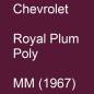 Preview: Chevrolet, Royal Plum Poly, MM (1967).